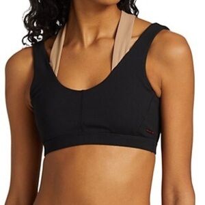NWT n: Philanthropy Tillie Sports Bra in Black Cat & Camel
